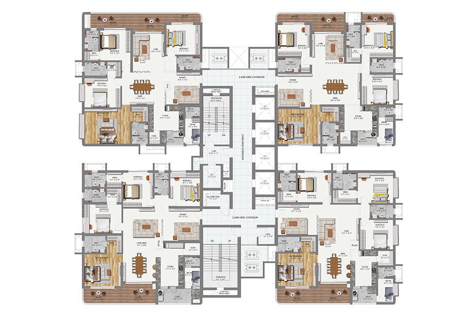 Floor Plan for Tower 2