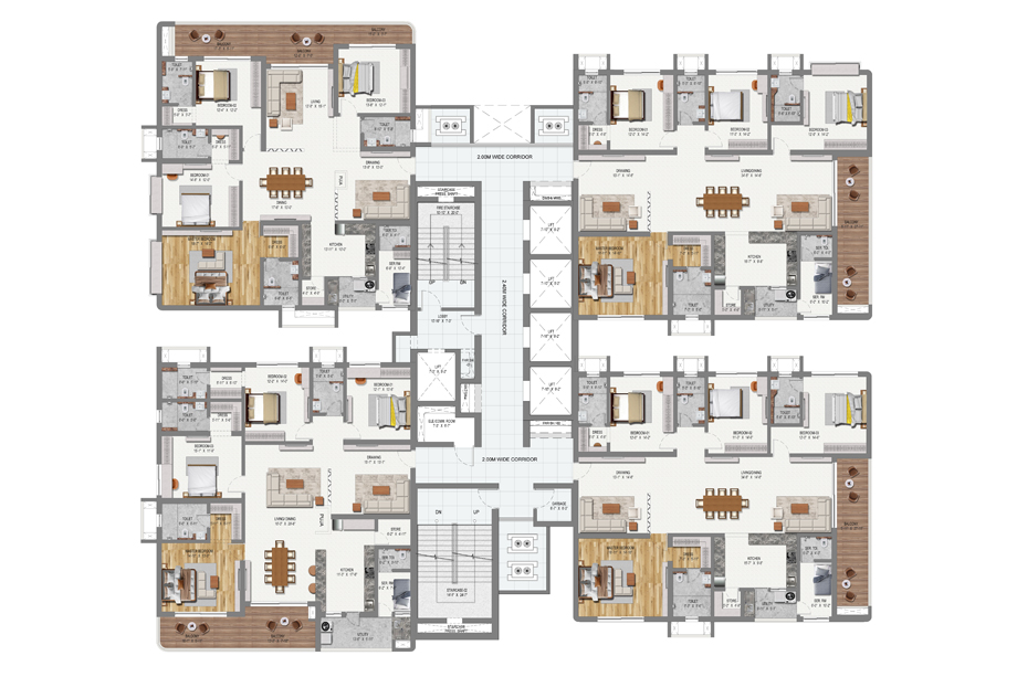 Floor Plan for Tower 3 & 5